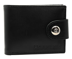 HAARLEM Men LADER 28750 Leather Wallet Black