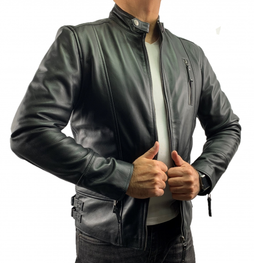 HAARLEM Men KOZA 11990 Leather Jacket Black