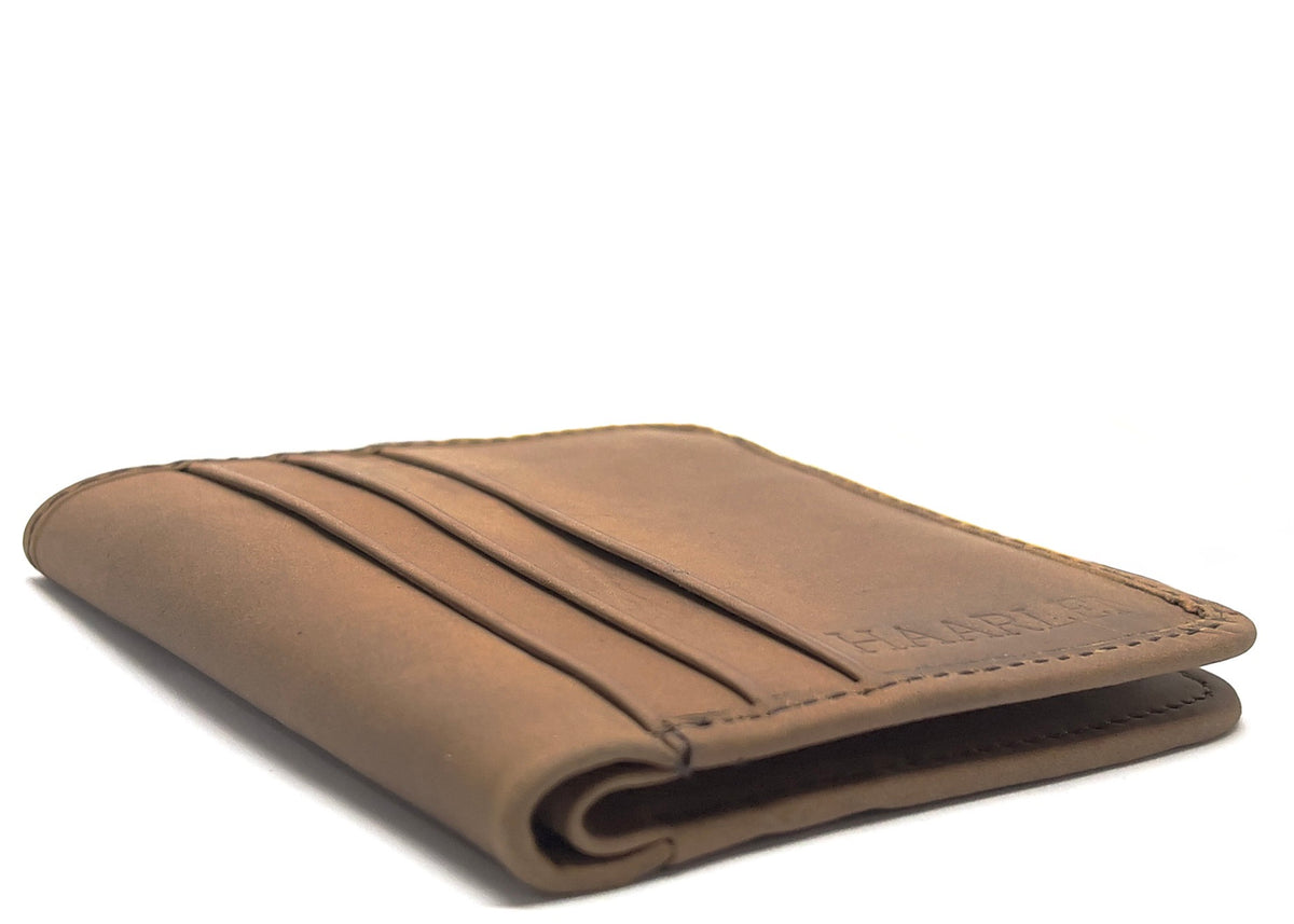 HAARLEM Men KUZE 21800 Leather Mini Wallet Brown