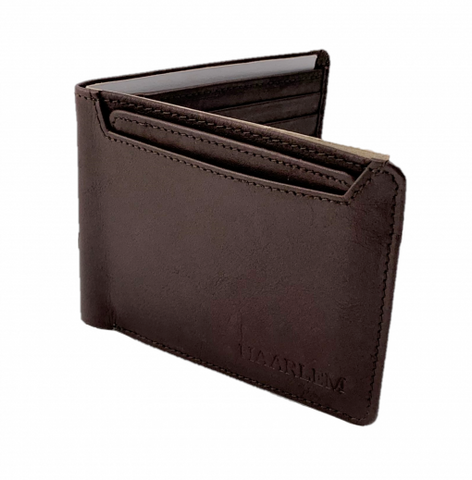 HAARLEM Men KUZE 23750 Leather Wallet With Cardholder Brown