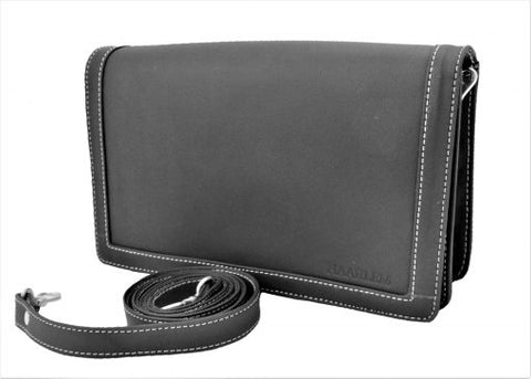 HAARLEM Women DERMA 25750 Leather Crossbody Bag Black