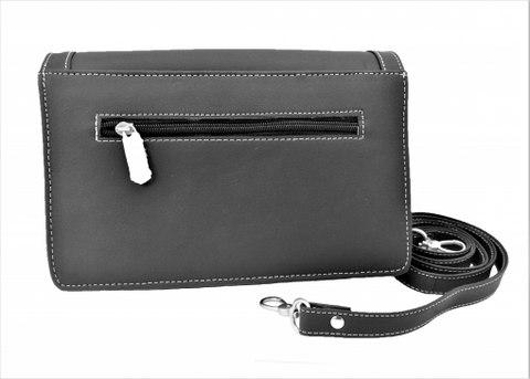 HAARLEM Women DERMA 25750 Leather Crossbody Bag Black