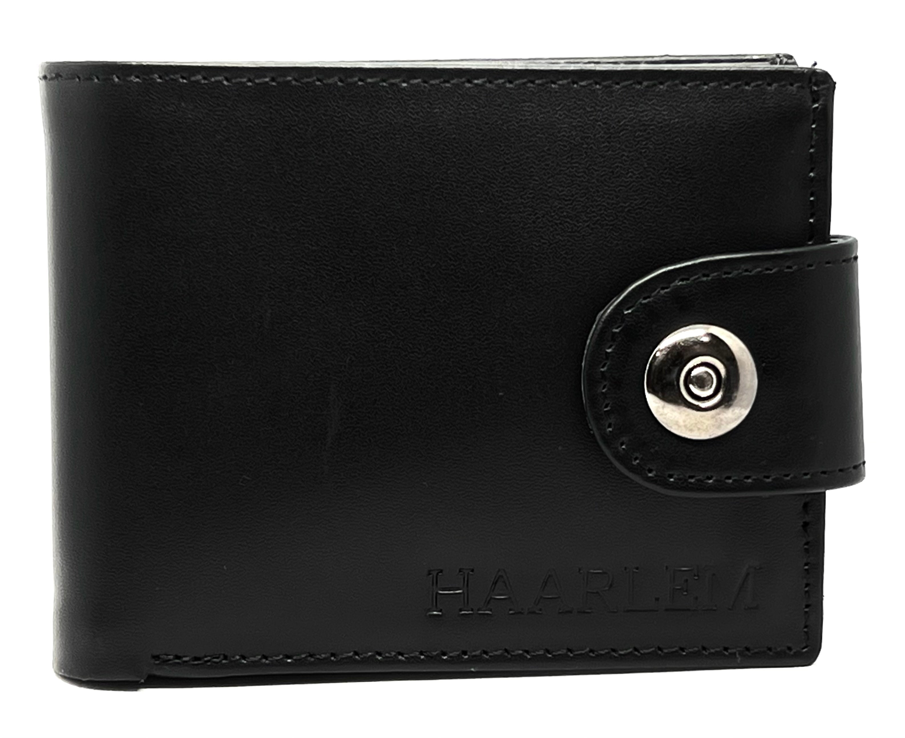 HAARLEM Men LADER 28750 Leather Wallet Black