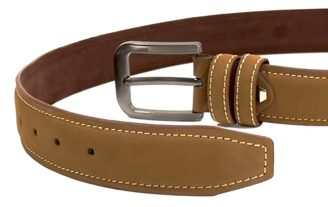 HAARLEM Men DERMA 16800 Leather Belt Nubuck Brown