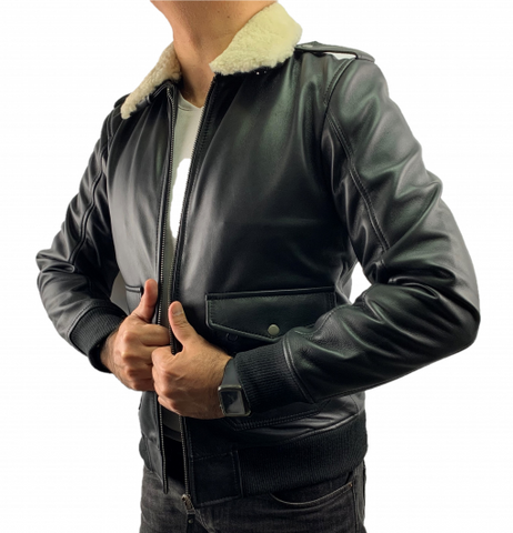 HAARLEM Men KOZA 11930 Leather Jacket Black