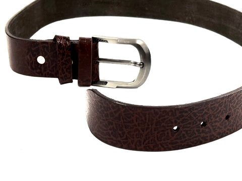 HAARLEM Men KUZE 16860 Leather Belts Printed Brown
