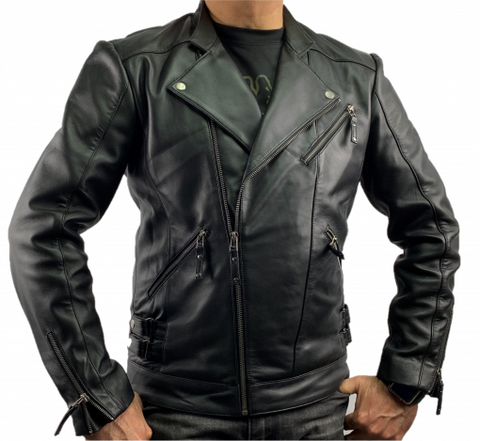 HAARLEM Men KOZA 11700 Leather Jacket Black