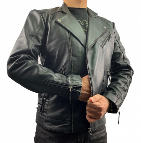 HAARLEM Men KOZA 11700 Leather Jacket Black