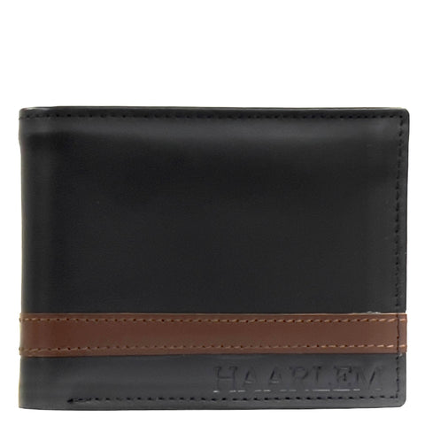 HAARLEM Men KUZE 22351 Leather Wallet Black