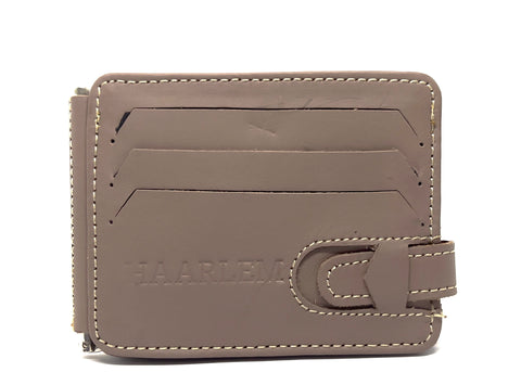 HAARLEM Unisex KUZE 21443 Leather Money Clip Wallet Mink