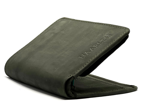 HAARLEM Men DERMA 23861 Leather Wallet Olive Green