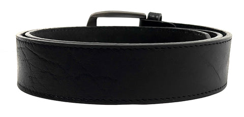 HAARLEM Men KUZE 16320 Leather Belt Plain Black