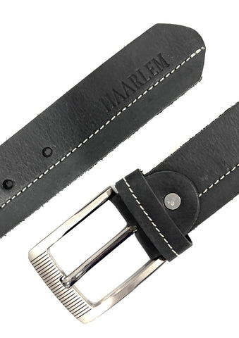 HAARLEM Men KUZE 16360 Leather Belt 2 Shade Black