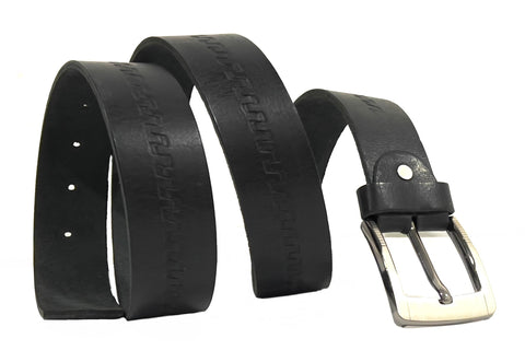 HAARLEM Men KUZE 16330 Leather Belt Black