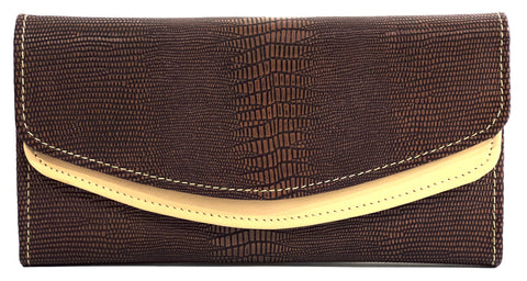 HAARLEM Women KUZE 26089 Leather Wallet Brown