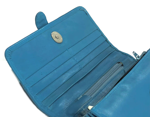 HAARLEM Women KOZA 26802 Leather Wallet Blue