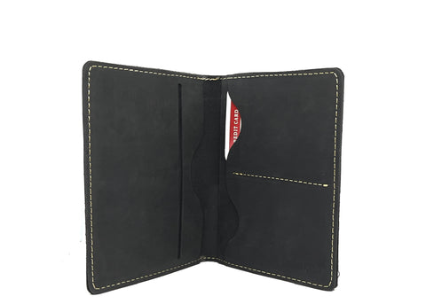 HAARLEM Unisex DERMA 21750 Leather Passport Cover Black
