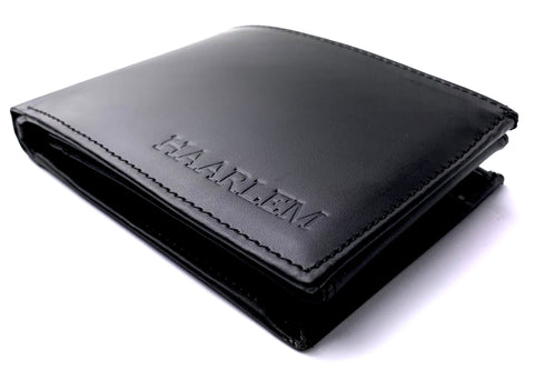 HAARLEM Men LEER 29500 Leather Wallet Black