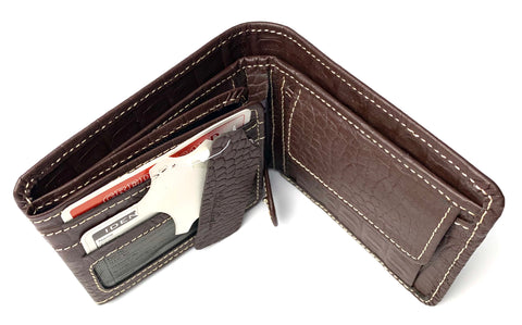 HAARLEM Men KUZE 29401 Leather Wallet Brown