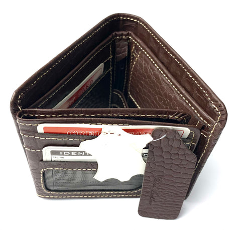 HAARLEM Men KUZE 29401 Leather Wallet Brown