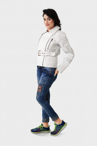 HAARLEM Women KUZE 11109 Leather Jacket White