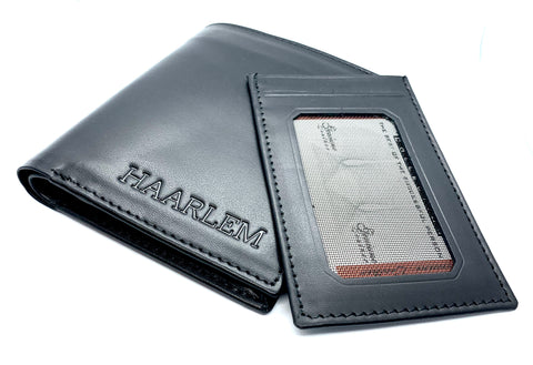 HAARLEM Men KUZE 29801 Leather Wallet With Cardholder Black